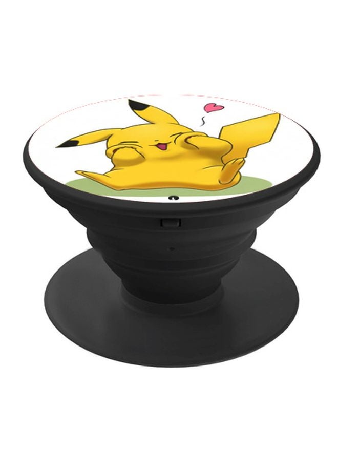 BP Cartoon Printed Pop Socket Phone Holder White/Yellow/Black - Image 1