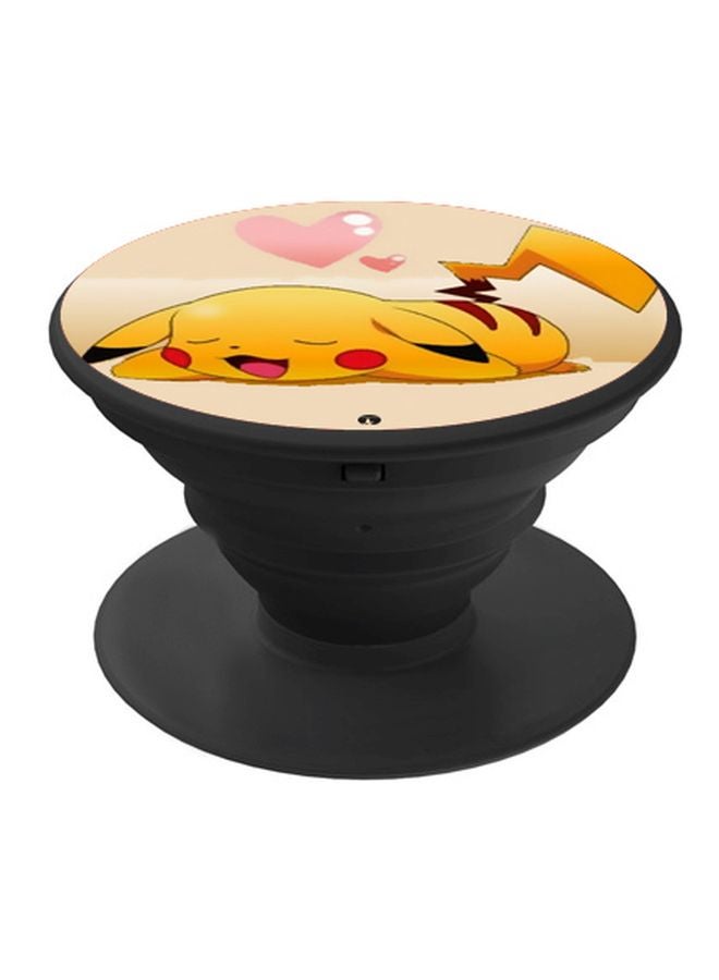 BP Cartoon Printed Pop Socket Phone Holder Beige/Yellow/Black - Image 1