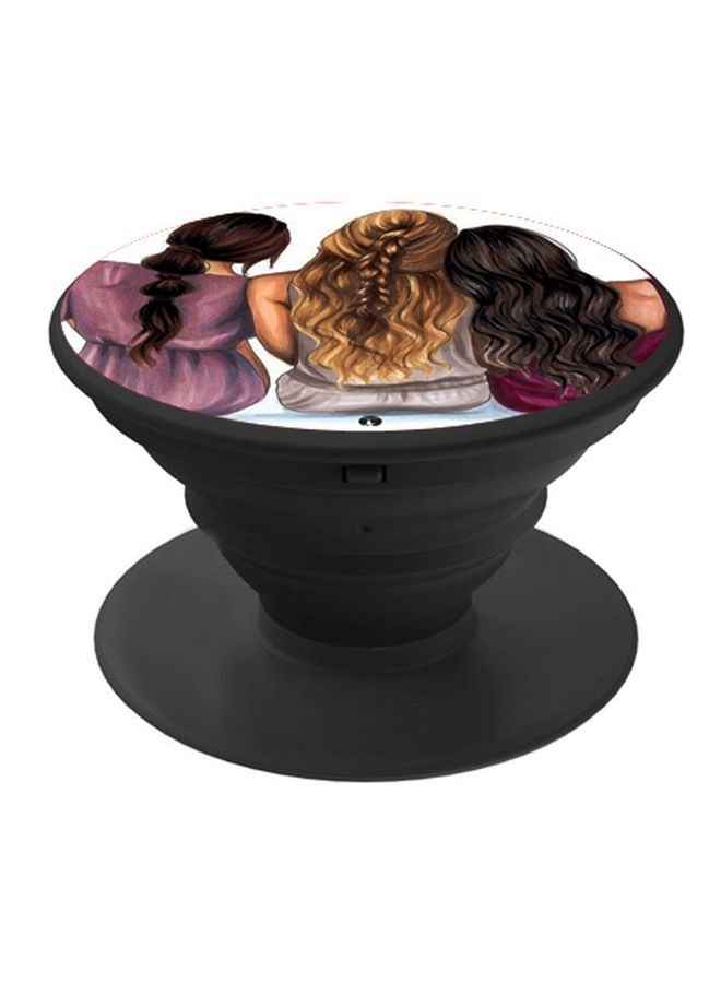 بي بي حامل هاتف بوب سوكيت بطبعة فتيات بيج/أرجواني/أسود - Image 1