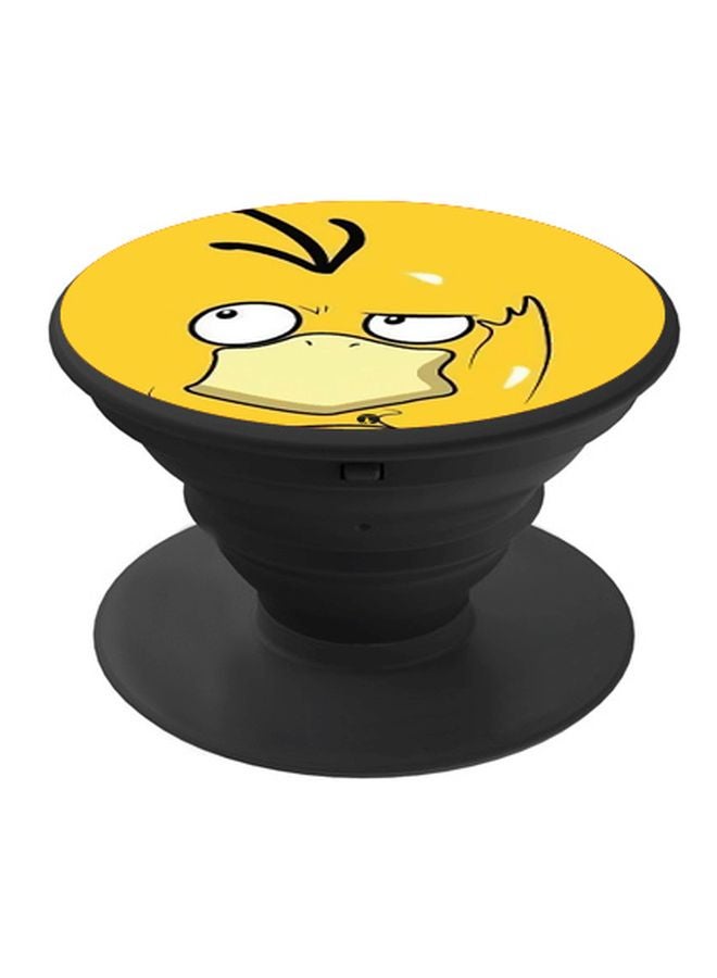 بي بي حامل هاتف على شكل مقبض أصابع منبثق بطبعة رسومات كرتونية أصفر/أسود/أبيض - Image 1