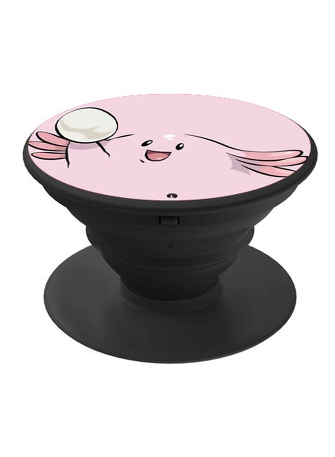 BP Cartoon Printed Pop Socket Phone Holder Pink/Black/White - Image 1
