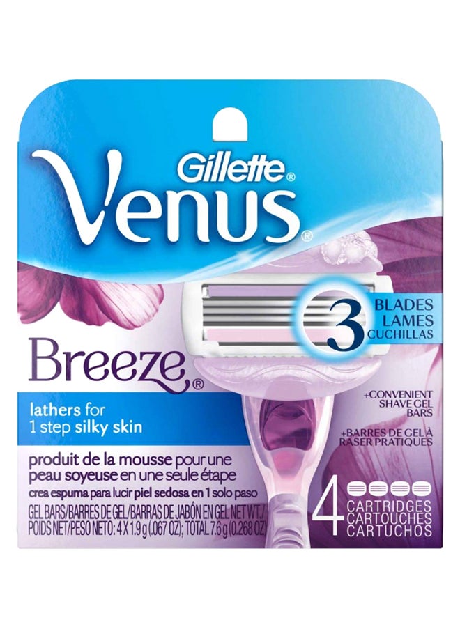 Gillette Pack Of 4 Venus Spa Breeze Blade