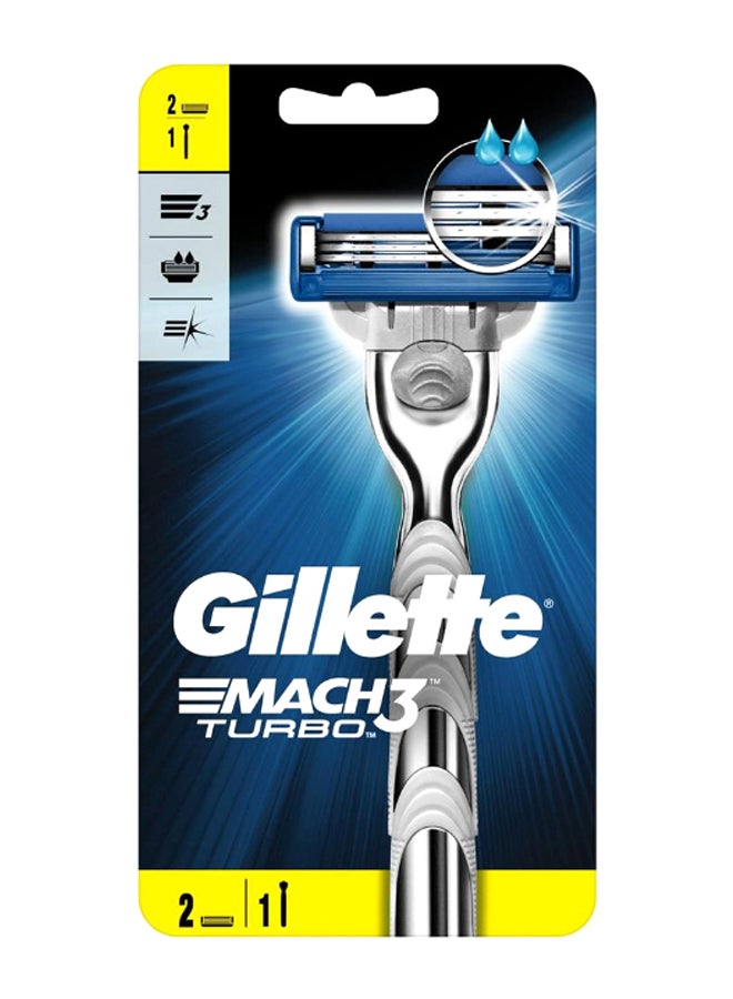 Gillette Mach3 Turbo Razor Handle With Blade