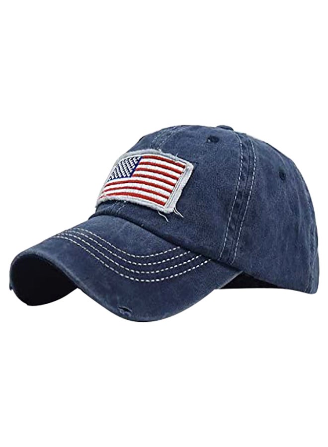 Tie-dyed Sun Hat Adjustable Baseball Cap Blue 