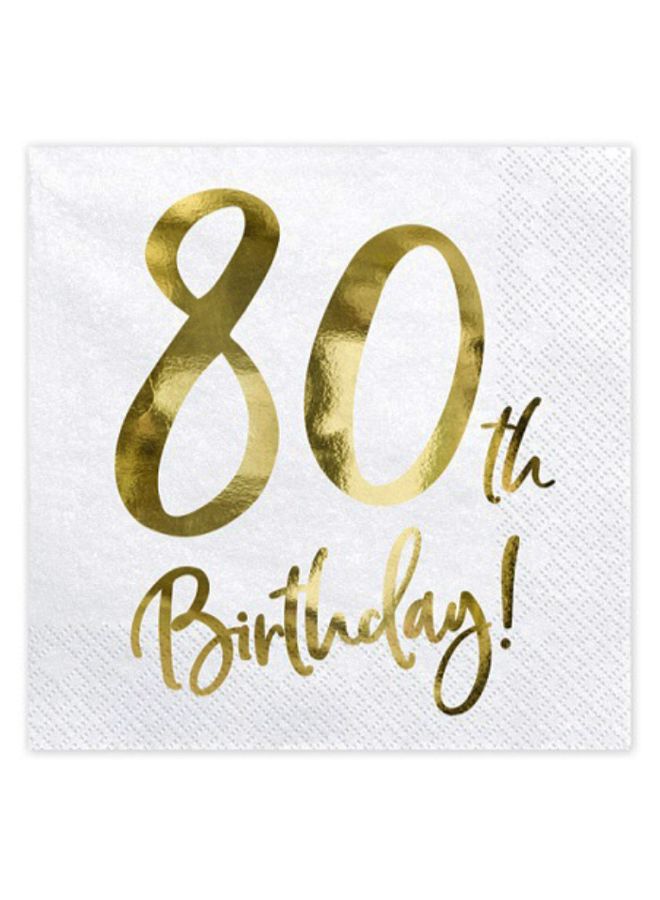 80th Birthday Napkins