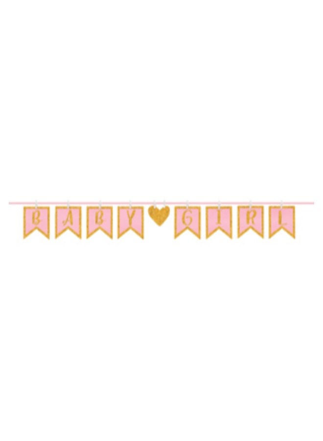 Amscan - Baby Girl Clothespin Letter Banner Baby Shower Party Decorations Party Supplies - Image 1