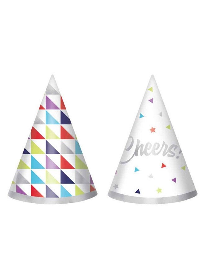 Amscan Here's To Your Birthday Foil Cone Hats 7inch Party Favors Party Supplies 7inch