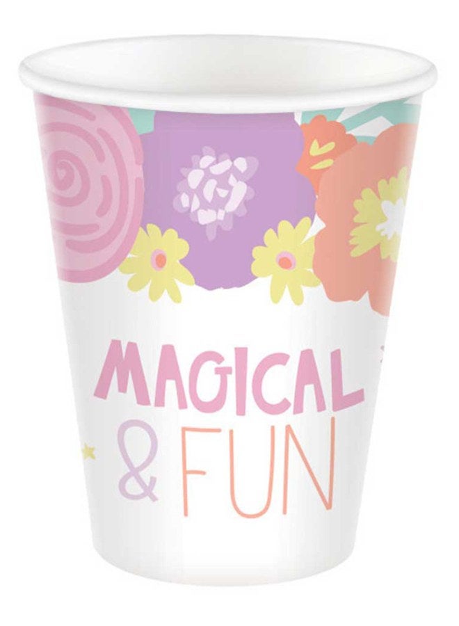 أمسكان 8-Piece Unicorn Party Paper Cups Kids Birthday Party Tableware, Party Supplies