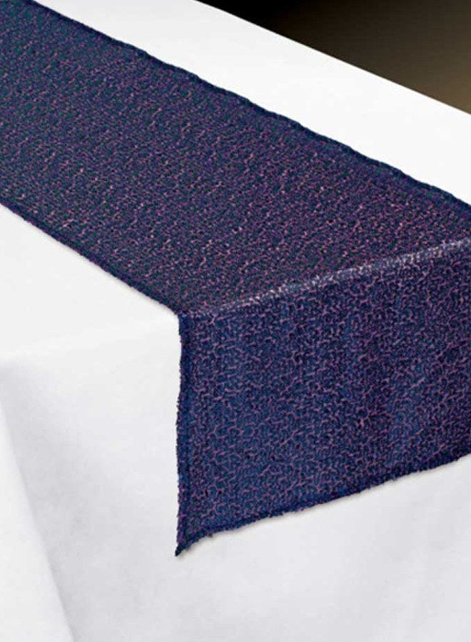 Amscan Sparkling Sapphire Fabric Sequin Table Runner 72x13inch Rectangular, Birthday Party Decorations 72x13inch