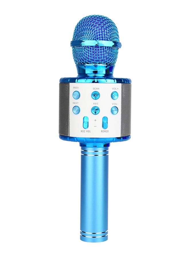 ميكروفون لاسلكي محمول يعمل بالبلوتوث مزود بميكروفون احترافي وميكروفون للغناء