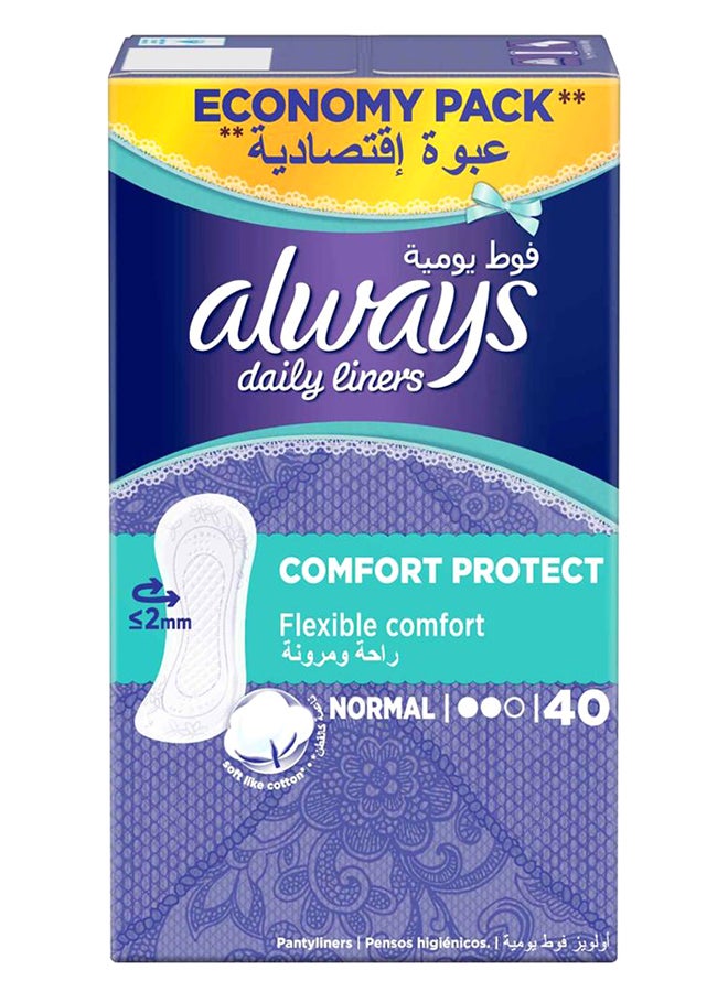 Always - 40-Count Comfort Protect Flexible Normal Daily Liners 99grams - Image 1