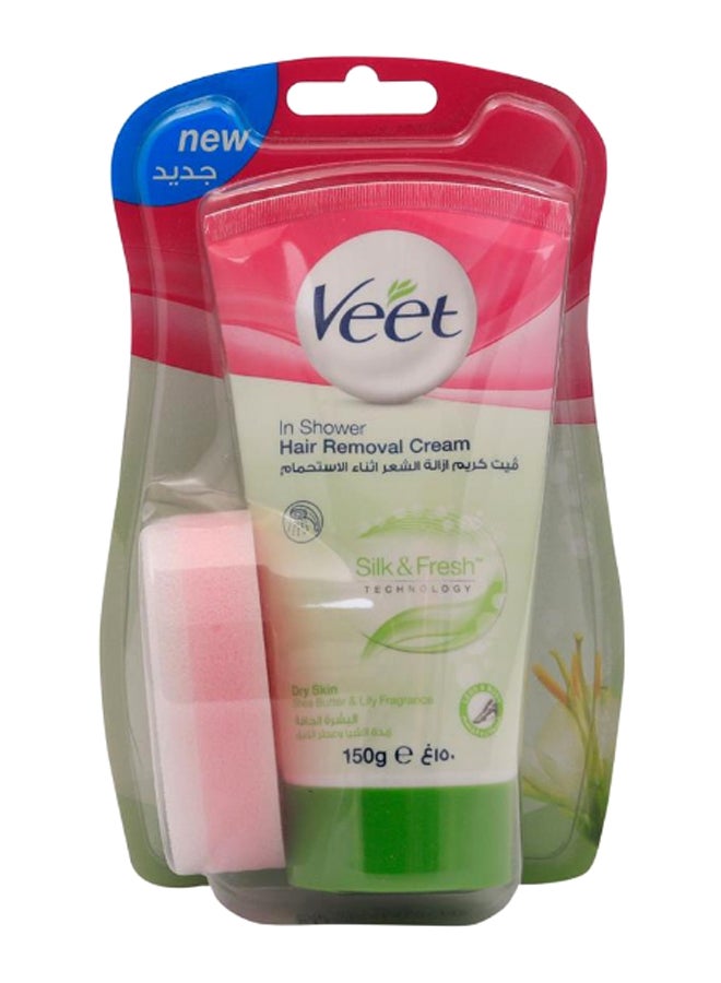 Veet In Shower Dry Skin Hair Removal Cream 150grams