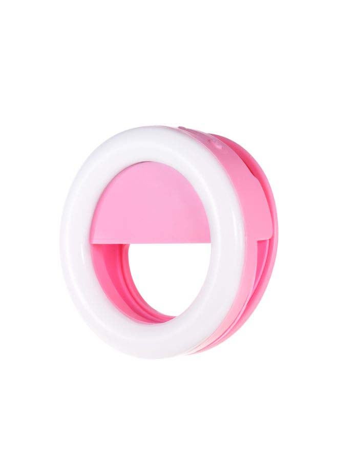 مصباح LED حلقي للهاتف لتصوير السيلفي وردي - Image 2