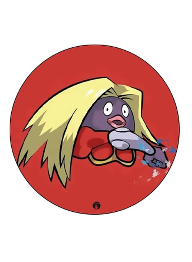 بي بي حامل هاتف على شكل مقبض أصابع منبثق بطبعة رسومات كرتونية أسود / أحمر / أزرق - Image 2