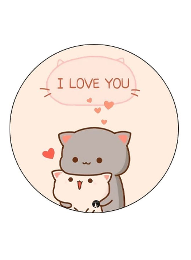 BP Cartoon Printed Pop Socket Phone Holder Black/Pink/Grey - Image 2