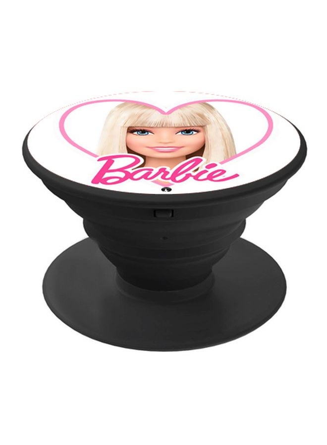 BP Barbie Printed Pop Socket Phone Holder Black/Pink/White - Image 1