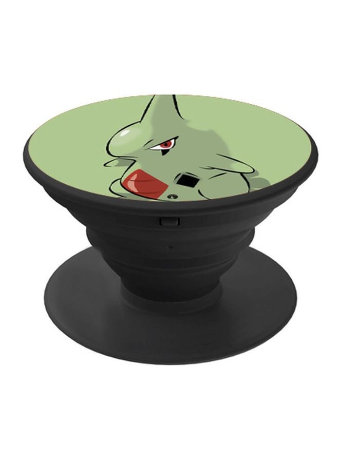 BP Cartoon Printed Pop Socket Phone Holder Green/Black/Red - Image 1
