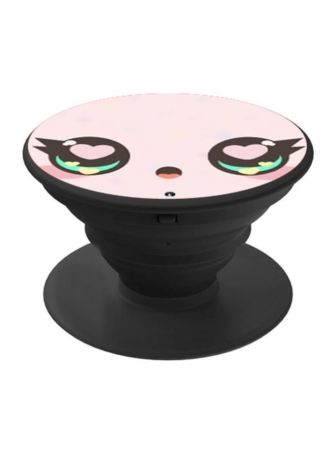 بي بي حامل هاتف على شكل مقبض أصابع منبثق بطبعة رسومات كرتونية زهري/بني/أخضر - Image 1