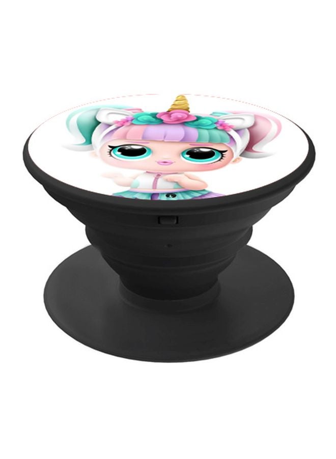 BP Doll Printed Pop Socket Phone Holder Black/Green/Purple - Image 1