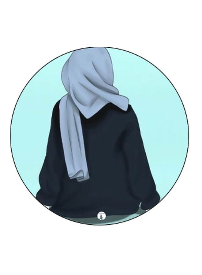 BP Hijab Printed Pop Socket Phone Holder Black/Blue - Image 2