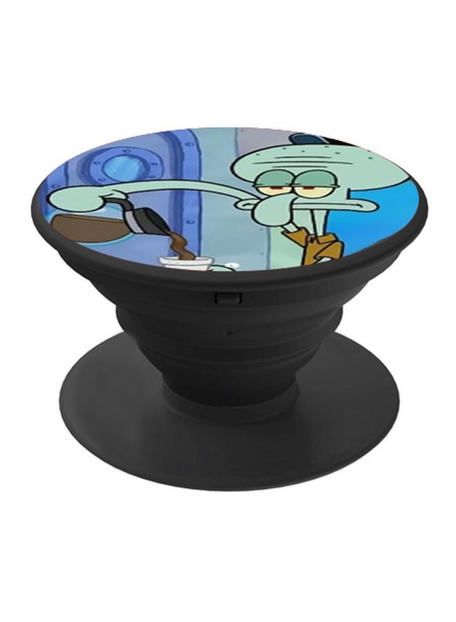 BP Cartoon Printed Pop Socket Phone Holder Black/Green/Blue - Image 1