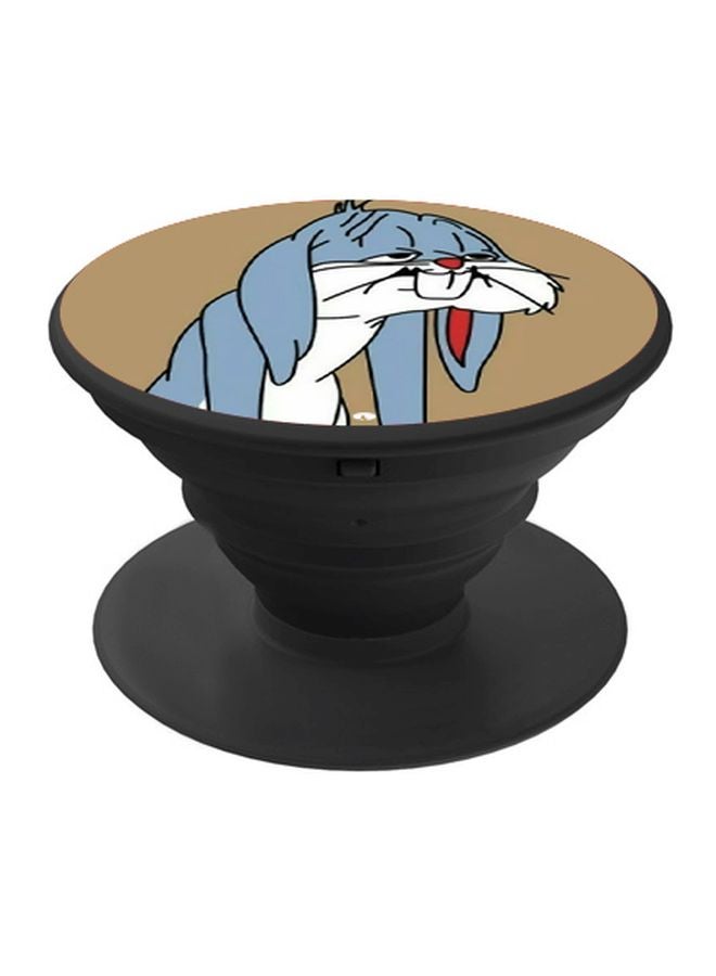 BP Cartoon Printed Pop Socket Phone Holder Black/Grey/White - Image 1