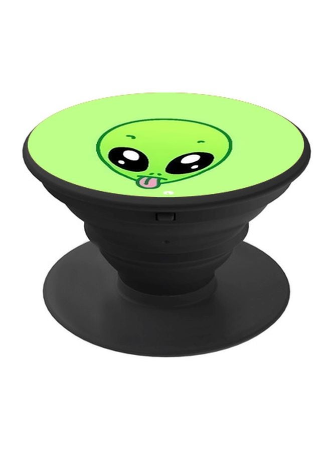 BP Cartoon Printed Pop Socket Phone Holder Green/Black/Pink - Image 1