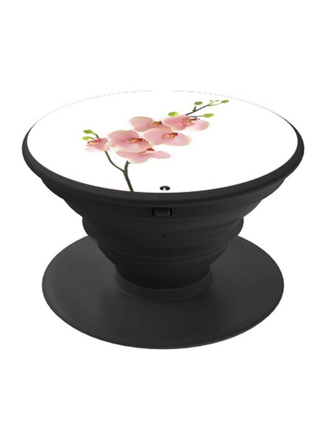 BP Floral Printed Pop Socket Phone Holder Black/White/Pink - Image 1