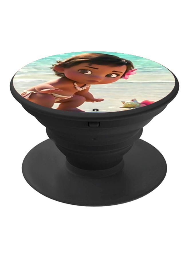 BP Moana Printed Pop Socket Phone Holder Beige/Blue/Black - Image 1