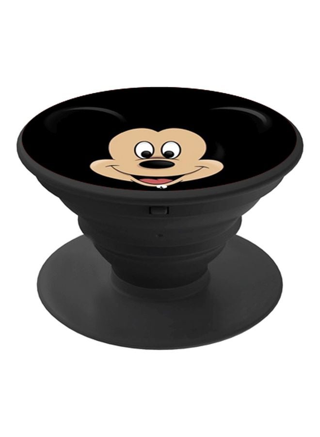 BP Mickey Mouse Printed Pop Socket Phone Holder Black/Brown/White - Image 1