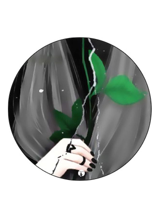 BP Leaf Printed Pop Socket Phone Holder Black/Grey/Green - Image 2