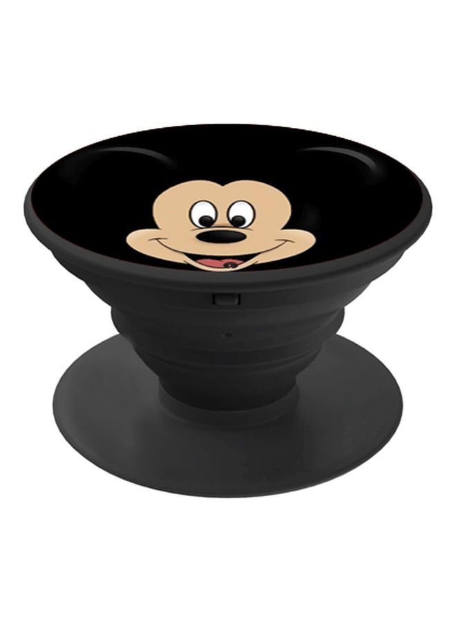 BP Mickey Mouse Printed Pop Socket Phone Holder Black/Beige/White - Image 1