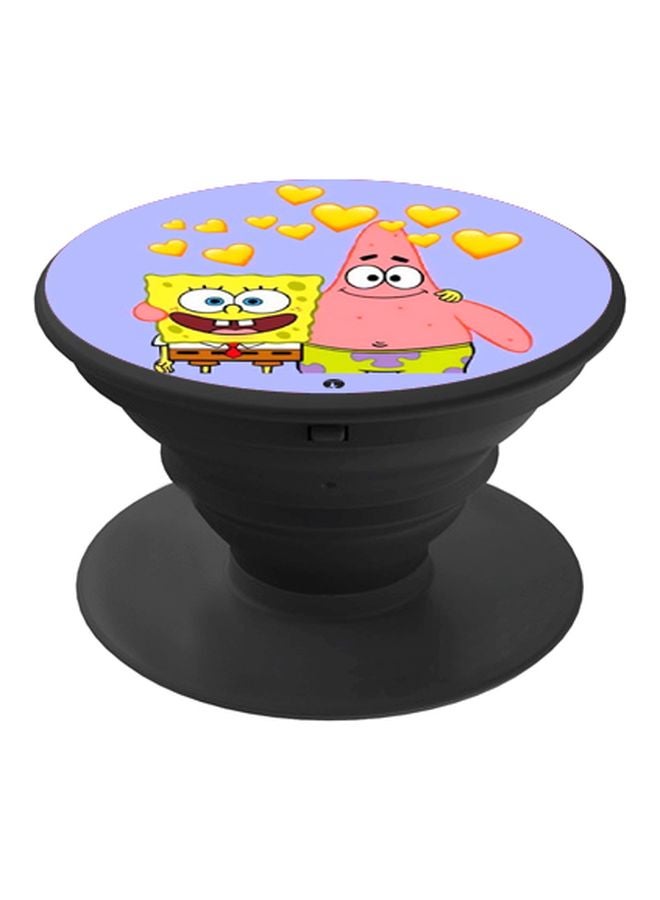 BP SpongeBob SquarePants Printed Pop Socket Phone Holder Black/Purple/Yellow - Image 1