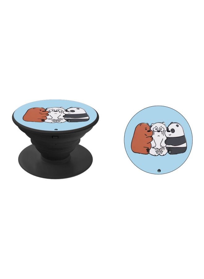 BP Cartoon Printed Pop Socket Phone Holder Black/Blue/White - Image 2