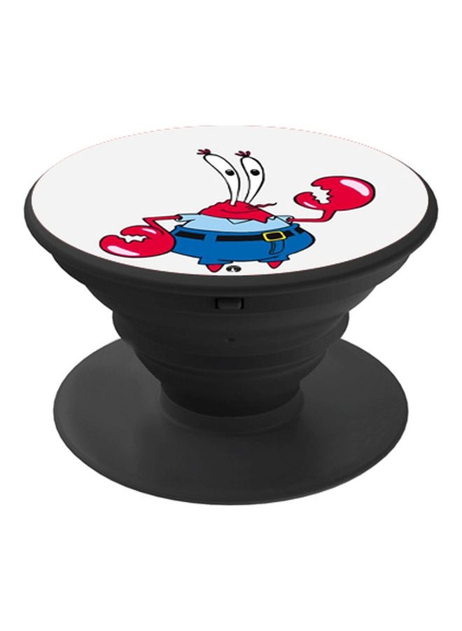 BP Cartoon Printed Pop Socket Phone Holder Black/White/Blue - Image 1