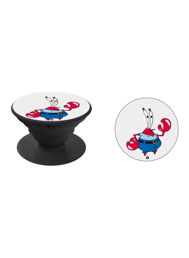 BP Cartoon Printed Pop Socket Phone Holder Black/White/Blue - Image 2