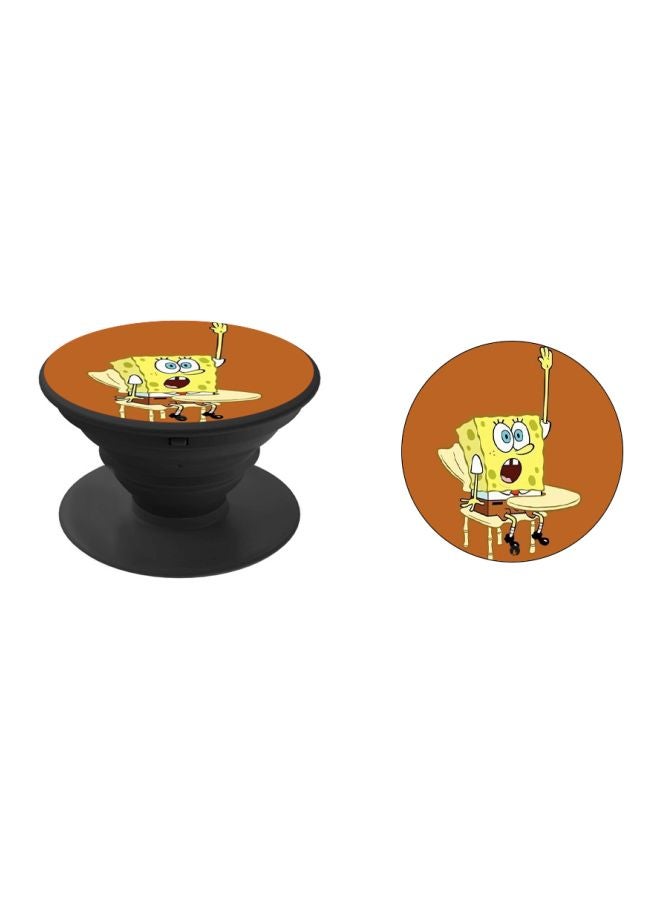 BP SpongeBob SquarePants Printed Pop Socket Phone Holder Black/Brown/Yellow - Image 2