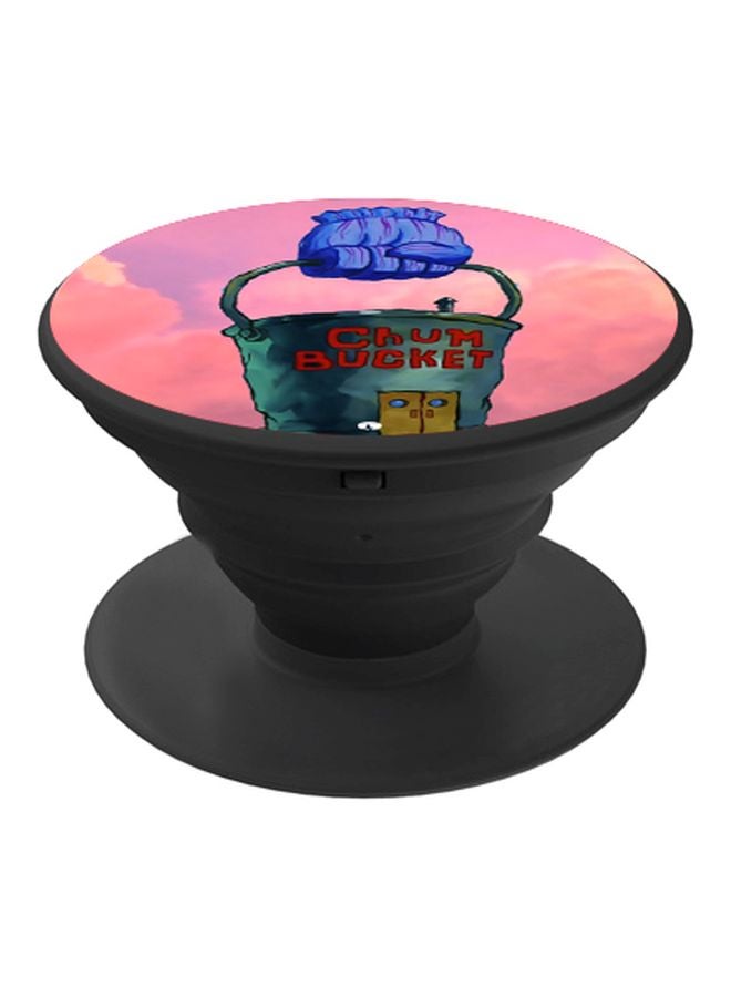 بي بي حامل هاتف على شكل مقبض أصابع منبثق بطبعة رسومات كرتونية أخضر/وردي/أسود - Image 1