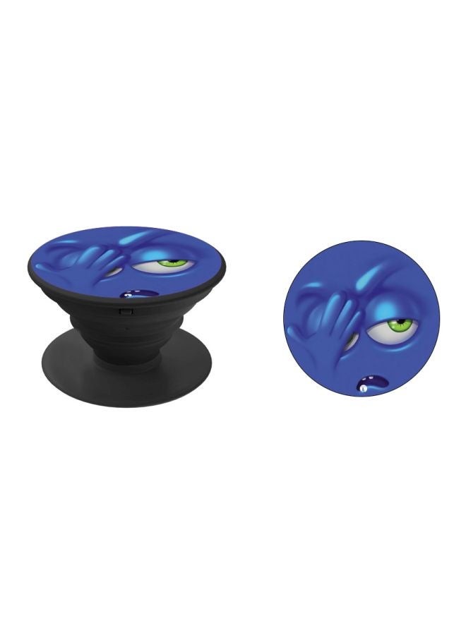BP Cartoon Printed Pop Socket Phone Holder Blue/White/Black - Image 2
