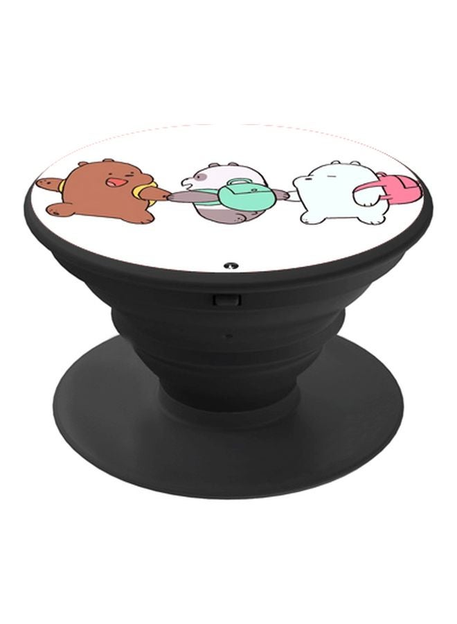 بي بي حامل هاتف بوب سوكيت بطبعة حيوان أسود/ أبيض/ بني - Image 1