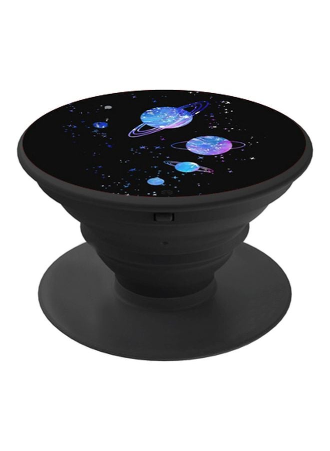 BP Galaxy Printed Pop Socket Phone Holder Black/Purple/Blue - Image 1