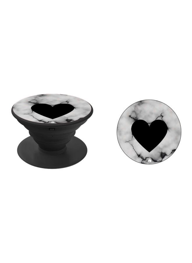 BP Heart Printed Pop Socket Phone Holder Black/Grey - Image 2