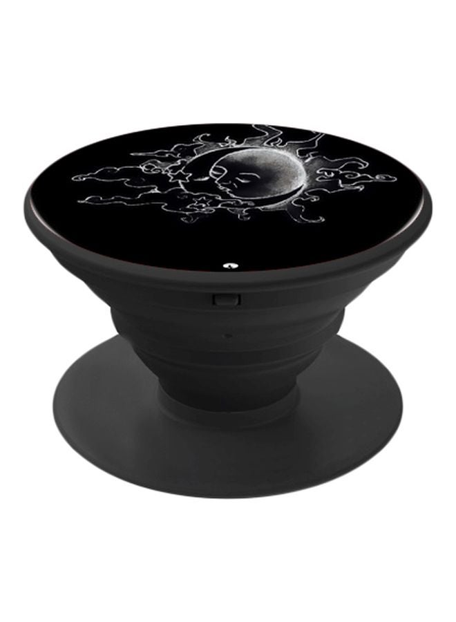 BP Moon And Sun Printed Pop Socket Phone Holder Black/White - Image 1