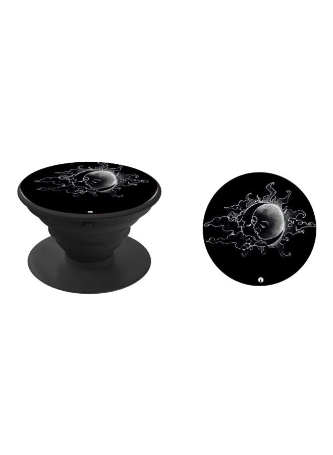 BP Moon And Sun Printed Pop Socket Phone Holder Black/White - Image 2