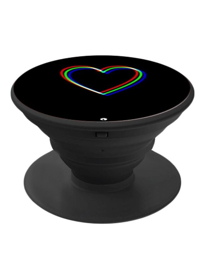 BP Hearts Printed Pop Socket Phone Holder Black/Green/Red - Image 1