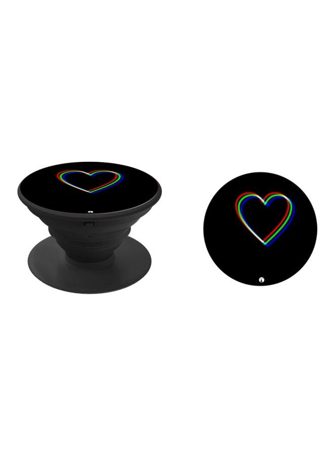 BP Hearts Printed Pop Socket Phone Holder Black/Green/Red - Image 2