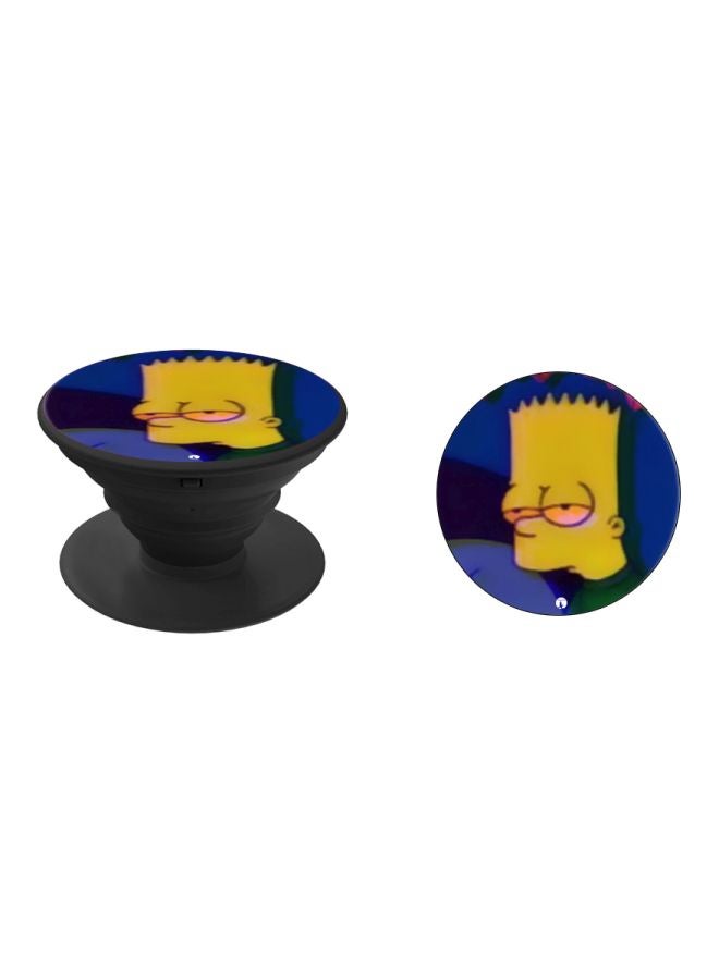BP Cartoon Printed Pop Socket Phone Holder Black/Yellow/Blue - Image 2