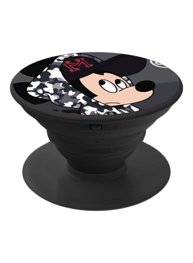 BP Mickey Mouse Printed Pop Socket Phone Holder Black/Beige/White - Image 1