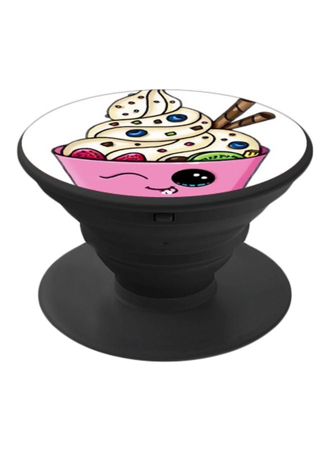 BP Ice Cream Printed Pop Socket Phone Holder Pink/White/Black - Image 1