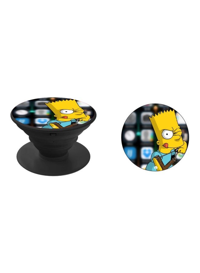 BP Simpsons Printed Pop Socket Phone Holder Black/Yellow/Blue - Image 2